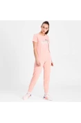 CAMISETA PUMA ESSENTIALS METALLIC LOGO FEMININA - Rosa/prata CAMISETA PUMA ESSENTIALS METALLIC LOGO FEMININA - Rosa/prata