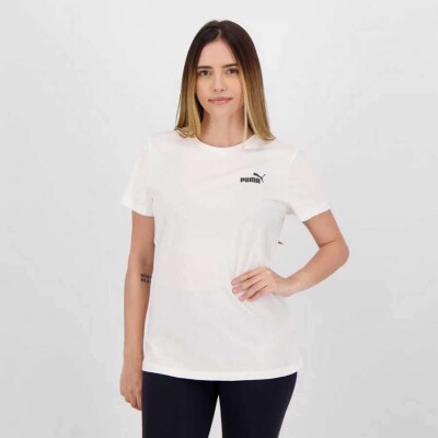 CAMISETA PUMA ESSENTIALS SMALL LOGO FEMININA - Branco CAMISETA PUMA ESSENTIALS SMALL LOGO FEMININA - Branco