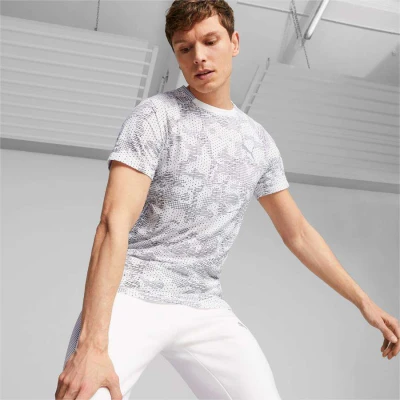 CAMISETA PUMA EVOSTRIPE AOP TEE MASCULINA - Branco CAMISETA PUMA EVOSTRIPE AOP TEE MASCULINA - Branco