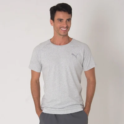 CAMISETA PUMA EVOSTRIPE SPACEKNIT TEE MASCULINA - Cinza CAMISETA PUMA EVOSTRIPE SPACEKNIT TEE MASCULINA - Cinza