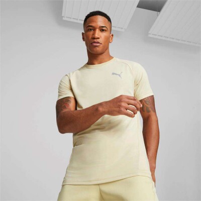 CAMISETA PUMA EVOSTRIPE TEE MASCULINA - Bege CAMISETA PUMA EVOSTRIPE TEE MASCULINA - Bege
