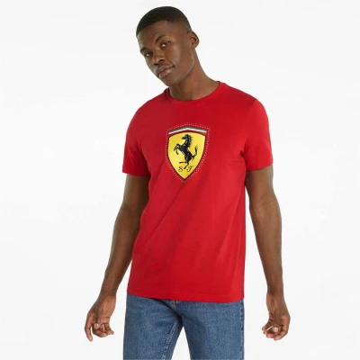 CAMISETA PUMA FERRARI RACE C BIG S TEE MASCULINA - Vermelho