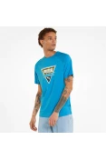 CAMISETA PUMA GRAPHIC TEE MASCULINA - Azul CAMISETA PUMA GRAPHIC TEE MASCULINA - Azul