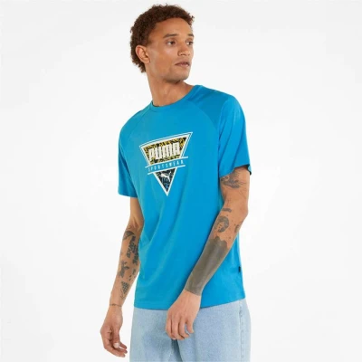 CAMISETA PUMA GRAPHIC TEE MASCULINA - Azul CAMISETA PUMA GRAPHIC TEE MASCULINA - Azul