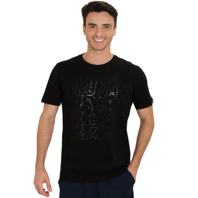 CAMISETA PUMA ICE TEE MASCULINA - Preto CAMISETA PUMA ICE TEE MASCULINA - Preto