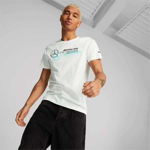 CAMISETA PUMA MERCEDES MAPF1 LOGO TEE MASCULINA - Branco