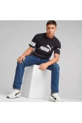 CAMISETA PUMA POWER COLORBLOCK TEE MASCULINA - Preto/grafite