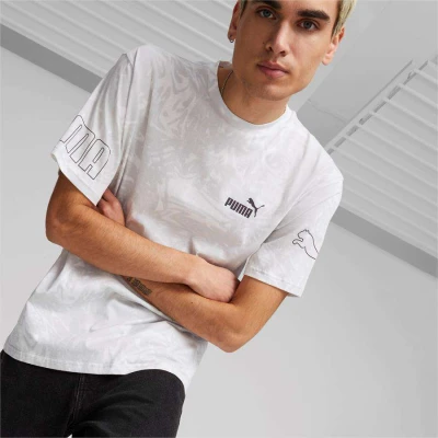 CAMISETA PUMA POWER SUMMER AOP TEE MASCULINA - Branco CAMISETA PUMA POWER SUMMER AOP TEE MASCULINA - Branco