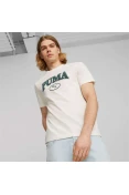 CAMISETA PUMA PUMA SQUAD TEE MASCULINA - Bege CAMISETA PUMA PUMA SQUAD TEE MASCULINA - Bege
