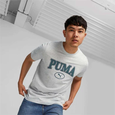CAMISETA PUMA PUMA SQUAD TEE MASCULINA - Cinza CAMISETA PUMA PUMA SQUAD TEE MASCULINA - Cinza