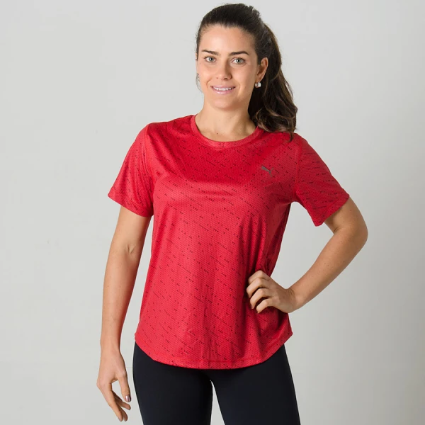 CAMISETA PUMA S/S GRAPHIC FEMININA - Vermelho