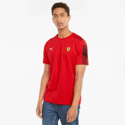 CAMISETA PUMA SCUDERIA FERRARI RACE T7 MASCULINA - Vermelho CAMISETA PUMA SCUDERIA FERRARI RACE T7 MASCULINA - Vermelho