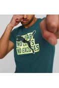 CAMISETA PUMA SLOGAN CAT TEE MASCULINA - Verde