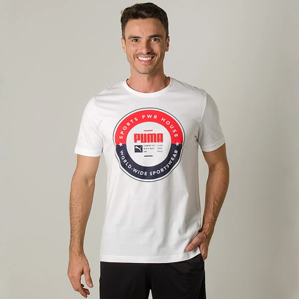 CAMISETA PUMA SP EXECUTION MASCULINA - Branco