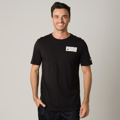 CAMISETA PUMA STYLE ATHLETICS MASCULINA - Preto CAMISETA PUMA STYLE ATHLETICS MASCULINA - Preto