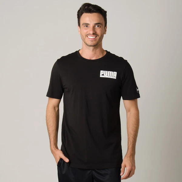 CAMISETA PUMA STYLE ATHLETICS MASCULINA - Preto CAMISETA PUMA STYLE ATHLETICS MASCULINA - Preto