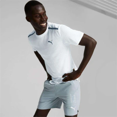 CAMISETA PUMA TRAIN JACQUARD SS TEE MASCULINA - Branco CAMISETA PUMA TRAIN JACQUARD SS TEE MASCULINA - Branco