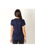 CAMISETA PUMA TRANSITION BURN OUT TEE FEMININA - Marinho