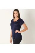 CAMISETA PUMA TRANSITION BURN OUT TEE FEMININA - Marinho