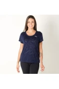 CAMISETA PUMA TRANSITION BURN OUT TEE FEMININA - Marinho