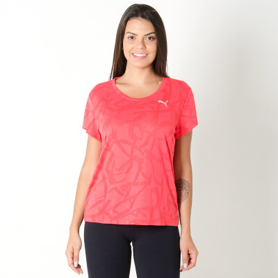 CAMISETA PUMA TRANSITION BURN OUT TEE FEMININA - Pink CAMISETA PUMA TRANSITION BURN OUT TEE FEMININA - Pink