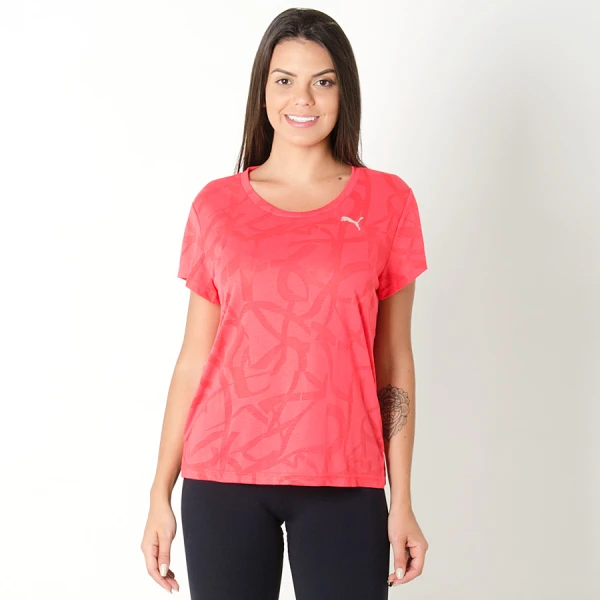 CAMISETA PUMA TRANSITION BURN OUT TEE FEMININA - Pink CAMISETA PUMA TRANSITION BURN OUT TEE FEMININA - Pink