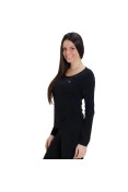 CAMISETA RAINHA LEGERÍSSIMO MANGA LONGA FEMININA - Preto