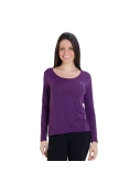 CAMISETA RAINHA LEGERÍSSIMO MANGA LONGA FEMININA - Roxo