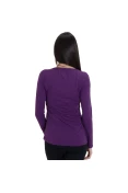 CAMISETA RAINHA LEGERÍSSIMO MANGA LONGA FEMININA - Roxo