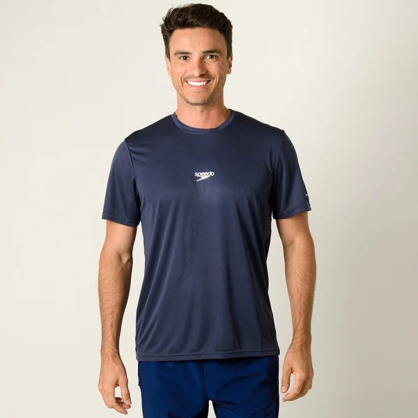 CAMISETA SPEEDO BASIC INTERLOCK UV50 MASCULINA - Marinho