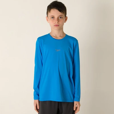 CAMISETA SPEEDO UV PROTECTION MANGA LONGA INFANTIL - Azul