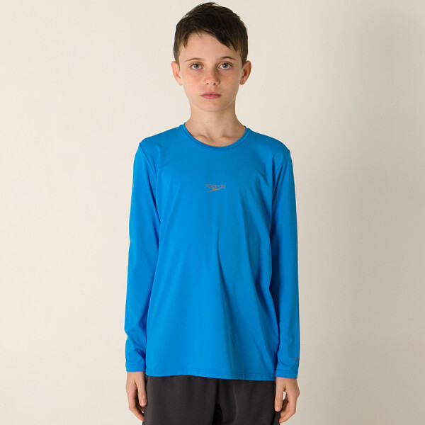 CAMISETA SPEEDO UV PROTECTION MANGA LONGA INFANTIL - Azul