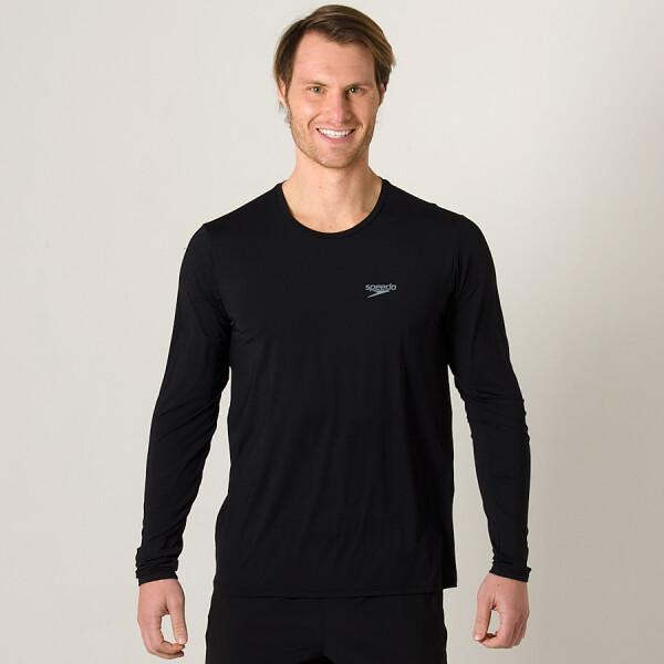 CAMISETA SPEEDO UV PROTECTION MANGA LONGA MASCULINA - Preto