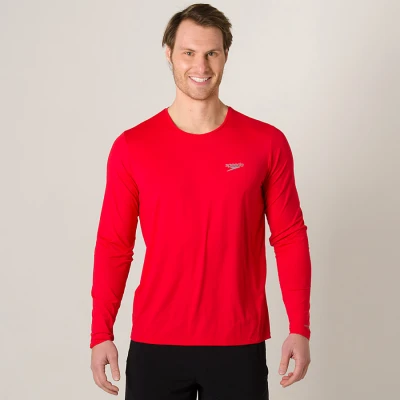 CAMISETA SPEEDO UV PROTECTION MANGA LONGA MASCULINA - Vermelho