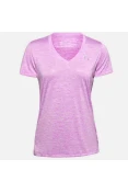 CAMISETA TREINO UNDER ARMOUR TECH V NECK TWIST FEMININA - Lilas
