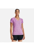CAMISETA TREINO UNDER ARMOUR TECH V NECK TWIST FEMININA - Lilas