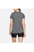 CAMISETA TREINO UNDER ARMOUR TECH V NECK TWIST FEMININA - Preto