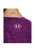 CAMISETA TREINO UNDER ARMOUR TECH V NECK TWIST FEMININA - Roxo