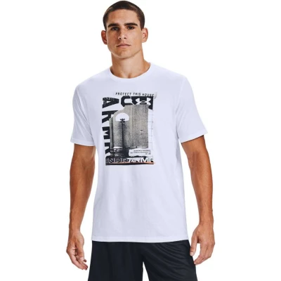 CAMISETA UNDER ARMOUR BASKETBALL PHOTO MASCULINA - Branco