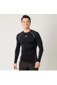 CAMISETA UNDER ARMOUR COMPRESSÃO HG MASCULINA - Preto