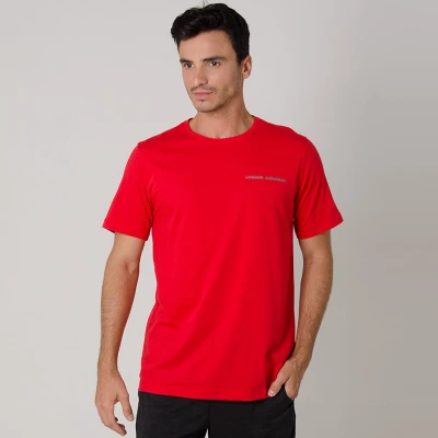 CAMISETA UNDER ARMOUR COTTON SS MASCULINA - Vermelho