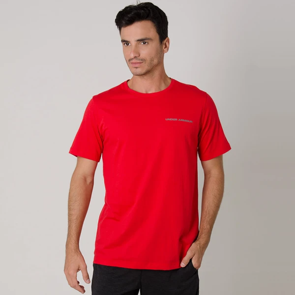 CAMISETA UNDER ARMOUR COTTON SS MASCULINA - Vermelho CAMISETA UNDER ARMOUR COTTON SS MASCULINA - Vermelho