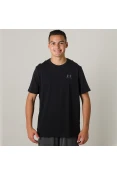 CAMISETA UNDER ARMOUR LEFT CHEST SS MASCULINA - Preto CAMISETA UNDER ARMOUR LEFT CHEST SS MASCULINA - Preto