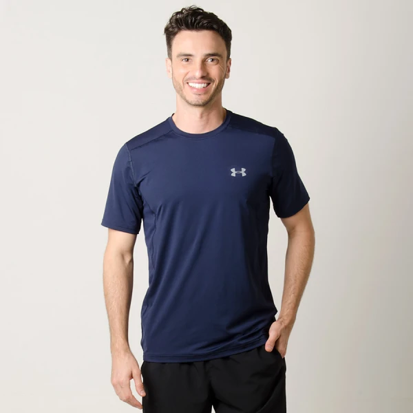CAMISETA UNDER ARMOUR RAID MASCULINA - Marinho CAMISETA UNDER ARMOUR RAID MASCULINA - Marinho