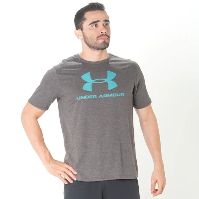 CAMISETA UNDER ARMOUR SS LOGO MASCULINA - Chumbo CAMISETA UNDER ARMOUR SS LOGO MASCULINA - Chumbo