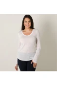 CAMISETA UNDER ARMOUR STREAKER MANGA LONGA FEMININA - Branco