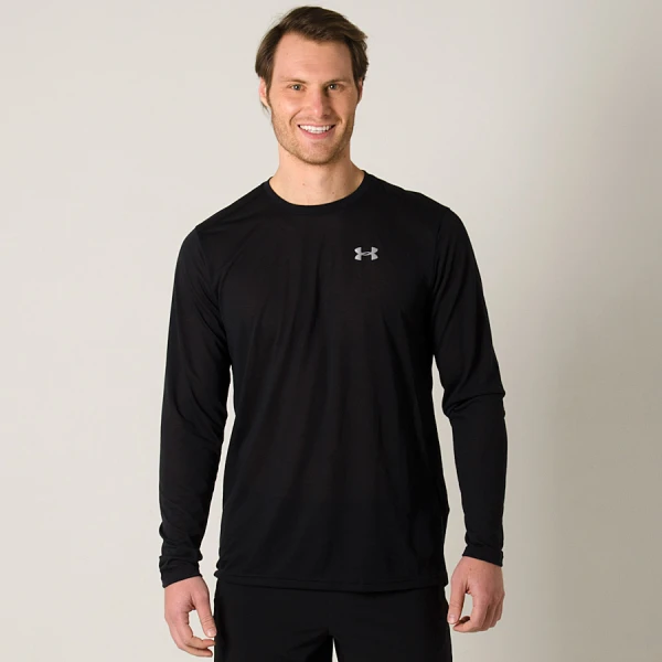 CAMISETA UNDER ARMOUR STREAKER MANGA LONGA MASCULINA - Preto