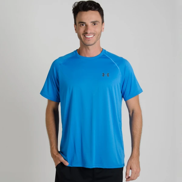 CAMISETA UNDER ARMOUR TECH SS TEE BRAZIL MASCULINA - Azul CAMISETA UNDER ARMOUR TECH SS TEE BRAZIL MASCULINA - Azul