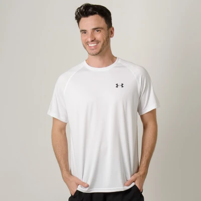 CAMISETA UNDER ARMOUR TECH SS TEE BRAZIL MASCULINA - Branco CAMISETA UNDER ARMOUR TECH SS TEE BRAZIL MASCULINA - Branco