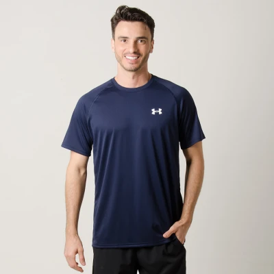 CAMISETA UNDER ARMOUR TECH SS TEE BRAZIL MASCULINA - Marinho CAMISETA UNDER ARMOUR TECH SS TEE BRAZIL MASCULINA - Marinho